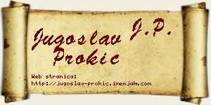 Jugoslav Prokić vizit kartica